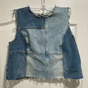 Zara Denim Sleeveless Vest